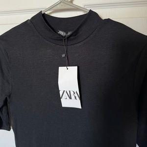 Black Mock Neck Top